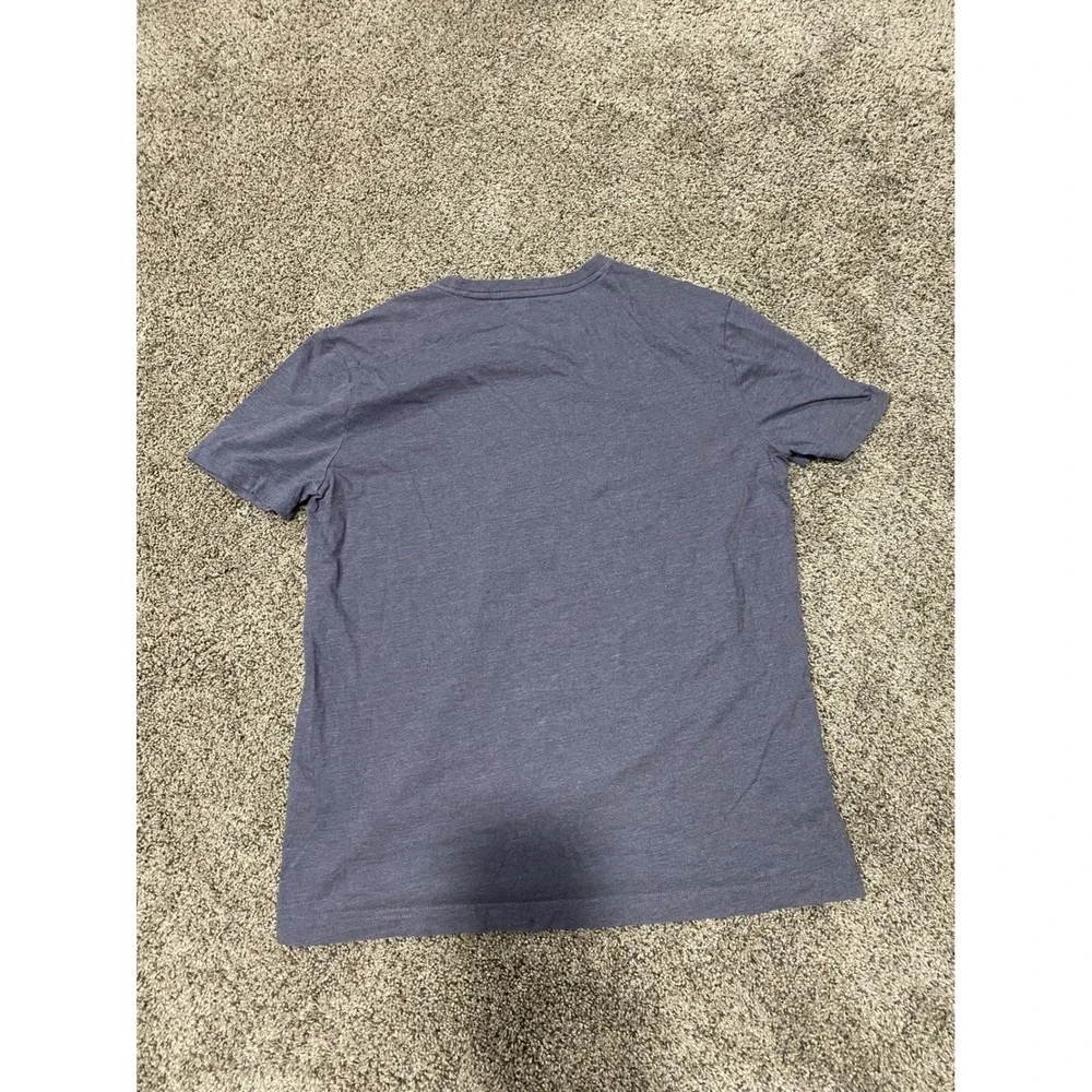 Banana Republic Graphic T-Shirt Mens M Blue Excellent Polaroid Eco Tee